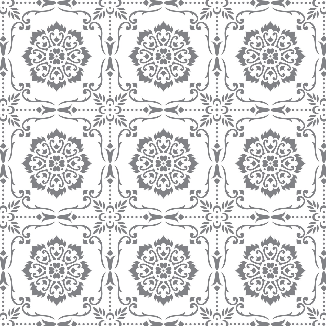 Parisian Tiles All Over Wall Stencil | 3715 by Designer Stencils | Pattern Stencils | Reusable Stencils for Painting | Safe & Reusable Template for Wall Decor | Try This Stencil Instead of a Wallpaper | Easy to Use & Clean Art Stencil Pattern